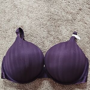 NWT Victoria's Secret Push Up Bra Stripe Purple Women's Bra 36dd